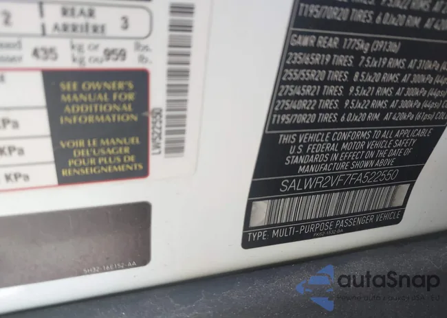 SALWR2VF7FA522550: 44156276