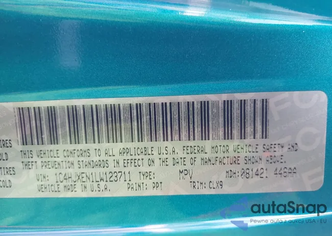 1C4HJXEN1LW123711: 44156374