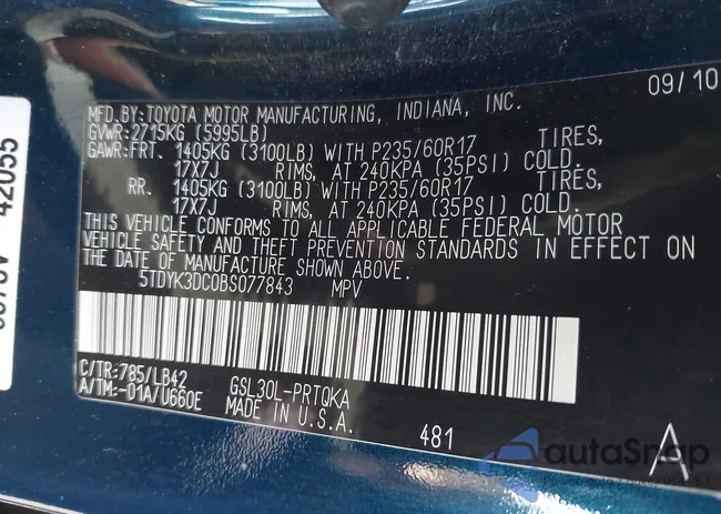 5TDYK3DC0BS077843: 44157481