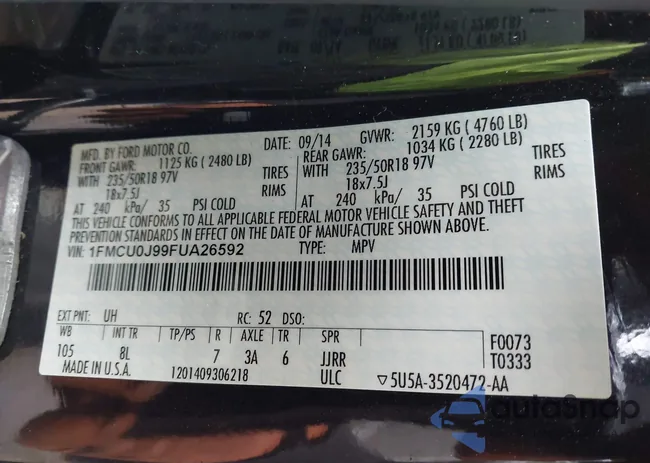 1FMCU0J99FUA26592: 44157504