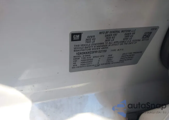 1GNSKKKC0FR132709: 44157563