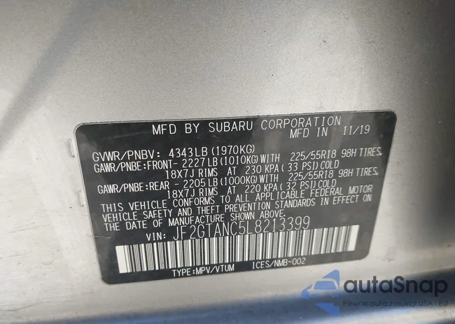 JF2GTANC5L8213399: 44157586