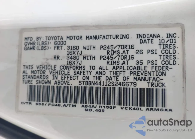 5TBBN44112S246679: 44157596