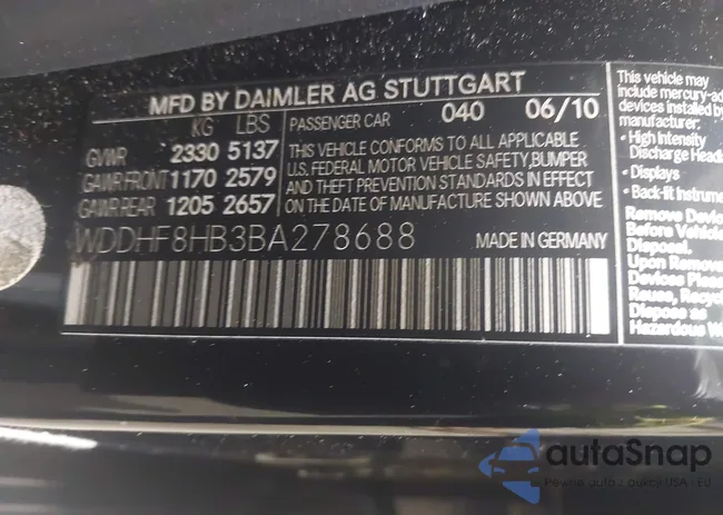 WDDHF8HB3BA278688: 44157689