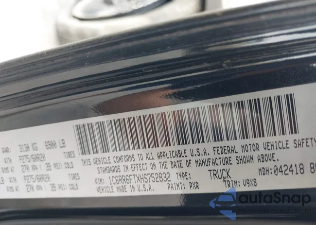 1C6RR6FTXHS752832: 44157752