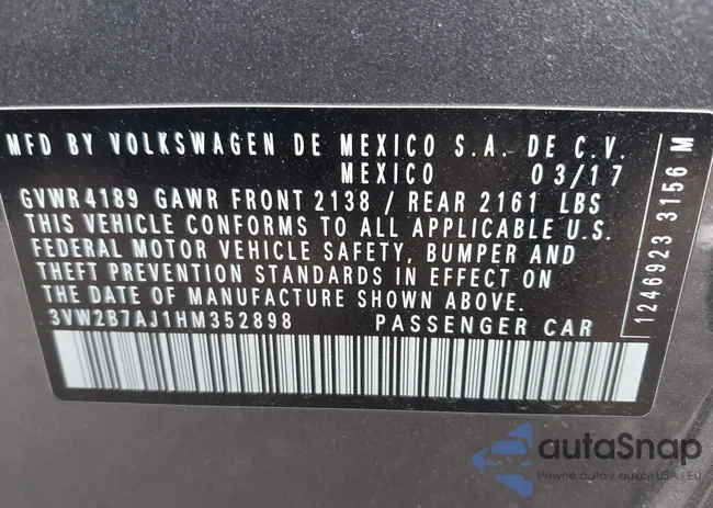 3VW2B7AJ1HM352898: 44157772