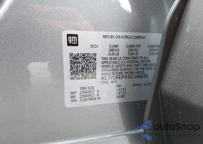 KL77LFEPXSC144233: 44157780