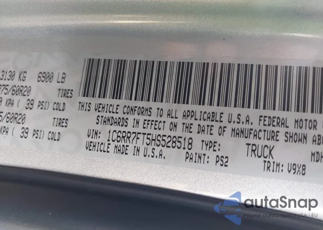 1C6RR7FT5HS528518: 44157820