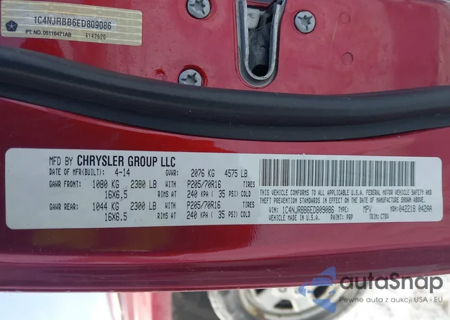 1C4NJRBB6ED809086: 44157876