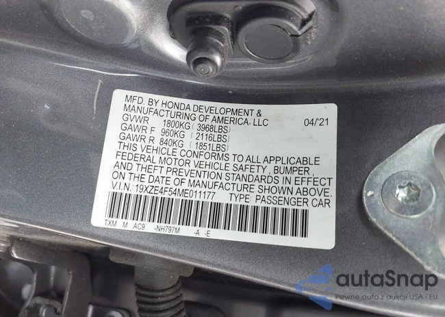 19XZE4F54ME011177: 44157884