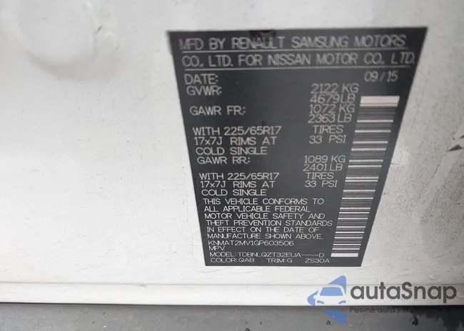 KNMAT2MV1GP603506: 44157112