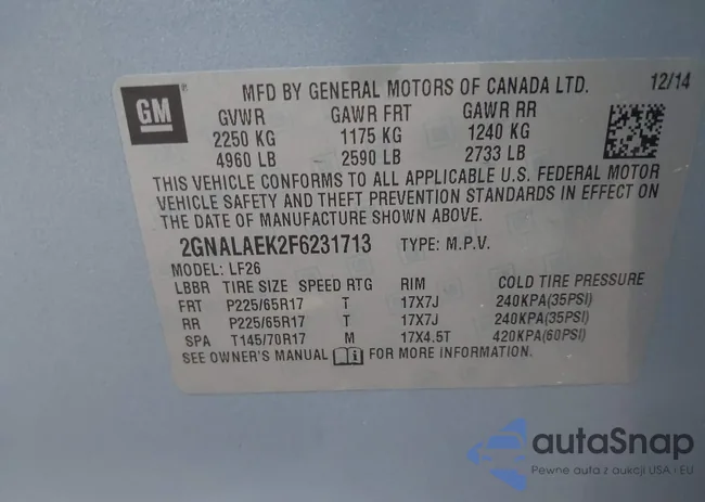 2GNALAEK2F6231713: 44157164