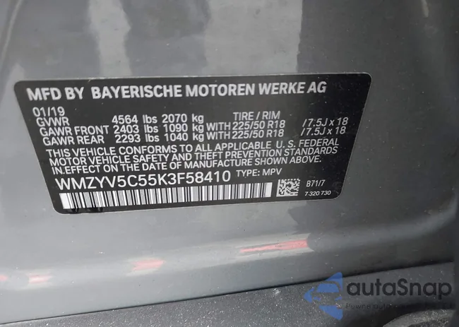 WMZYV5C55K3F58410: 44157296