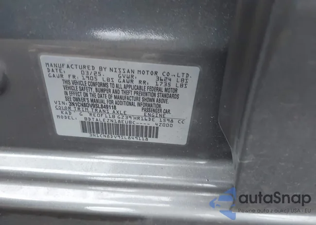 3N1CN8DV9SL849118: 44157397