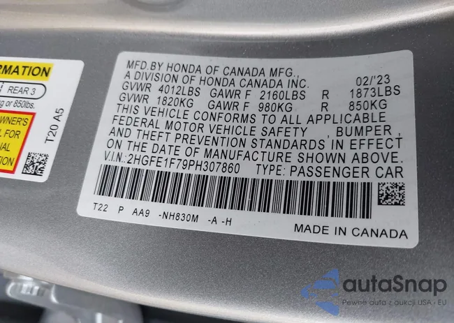 2HGFE1F79PH307860: 44158565