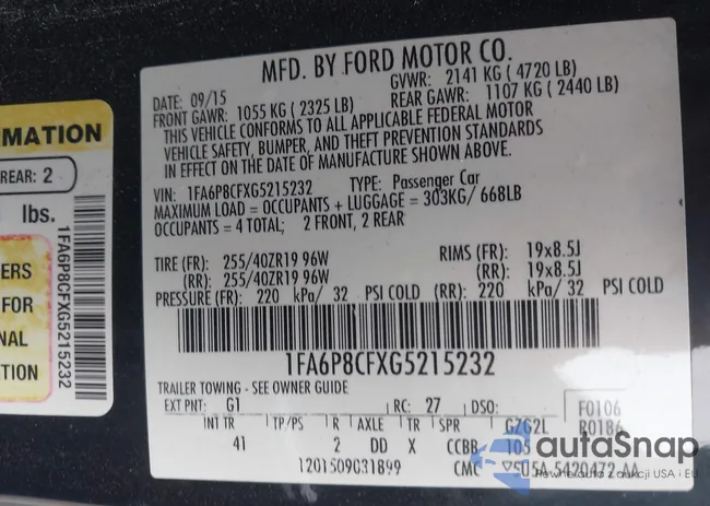 1FA6P8CFXG5215232: 44158578