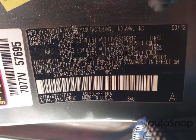 5TDKA3DCXCS012749: 44158650