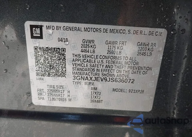 3GNAXJEV9JS636072: 44158666