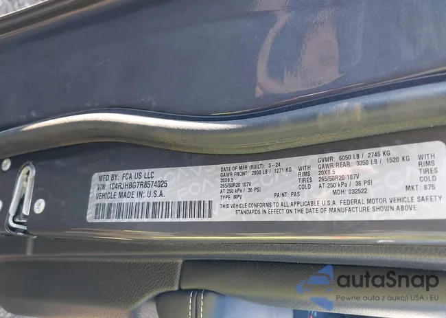 1C4RJHBG7R8574025: 44158673