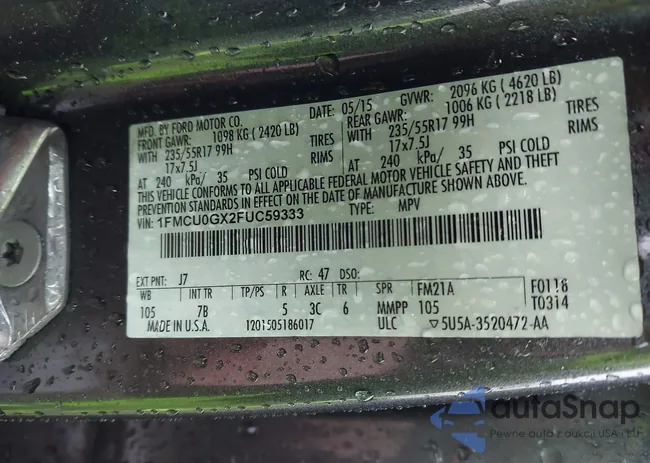 1FMCU0GX2FUC59333: 44158768