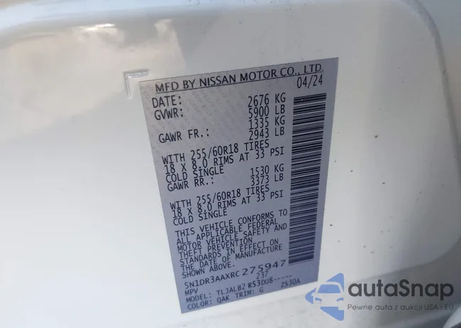 5N1DR3AAXRC275947: 44158832