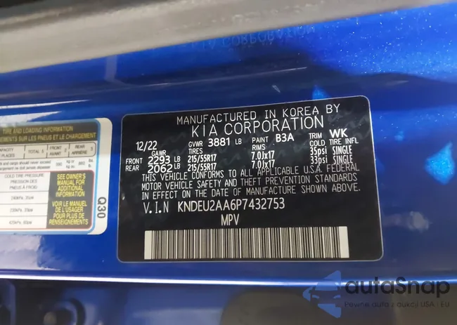 KNDEU2AA6P7432753: 44158849