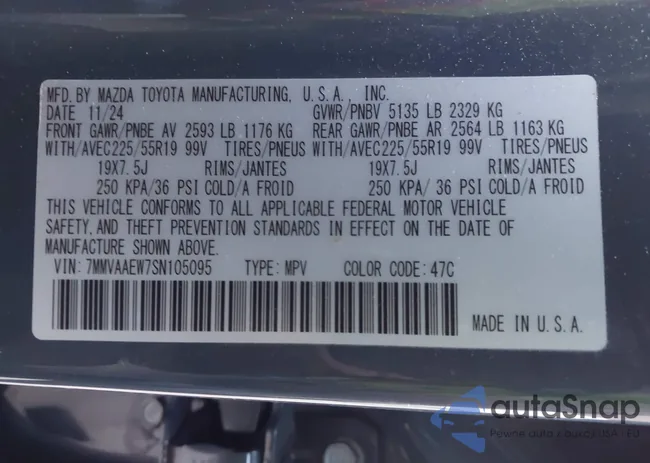 7MMVAAEW7SN105095: 44158972