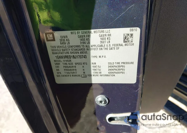 1GKKVRED1BJ179743: 44158984