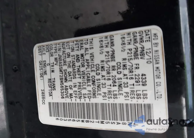 JN8AS5MT2BW565306: 44158135