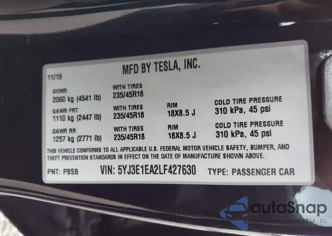 5YJ3E1EA2LF427630: 44158174