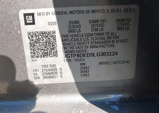 3GTP8DED5LG303124: 44158452