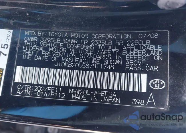 JTDKB20U587811748: 44159457