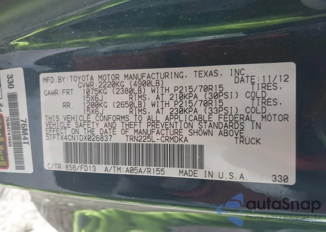 5TFTX4CN1DX026837: 44159537