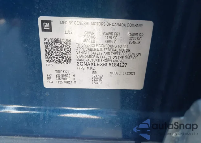 2GNAXLEX6L6184127: 44159573