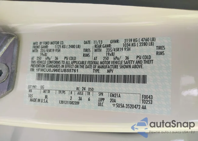 1FMCU0J96EUB55761: 44159711