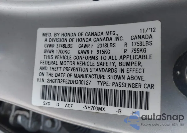 2HGFB2F52DH300127: 44159714