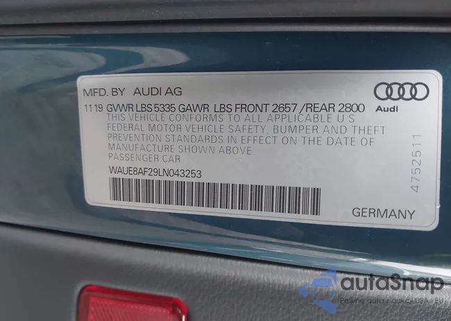 WAUE8AF29LN043253: 44159812