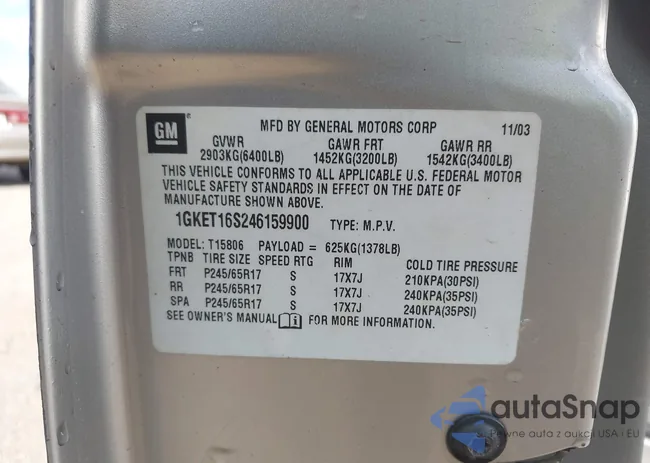 1GKET16S246159900: 44159845