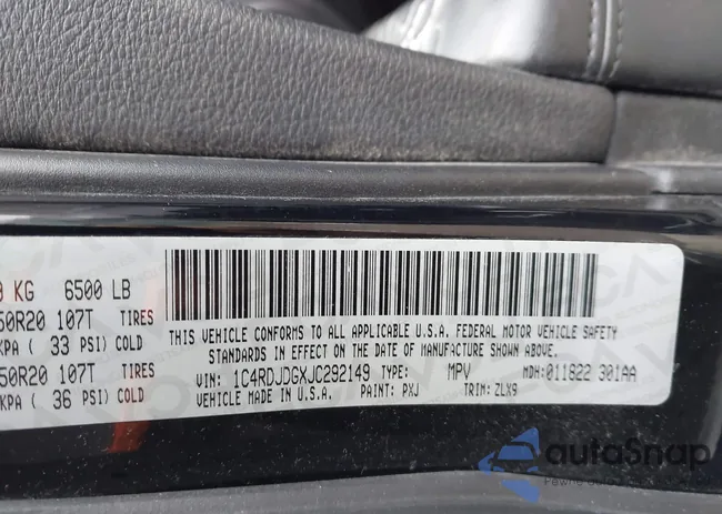 1C4RDJDGXJC292149: 44159858