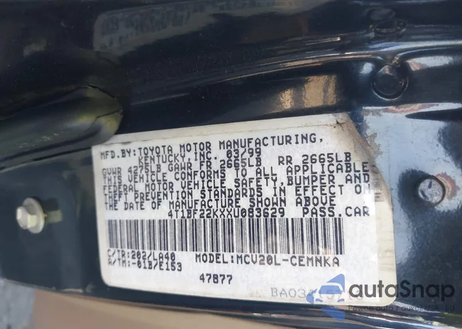 4T1BF22KXXU083629: 44159920