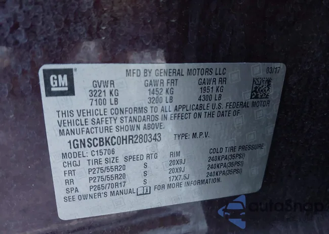 1GNSCBKC0HR280343: 44159925