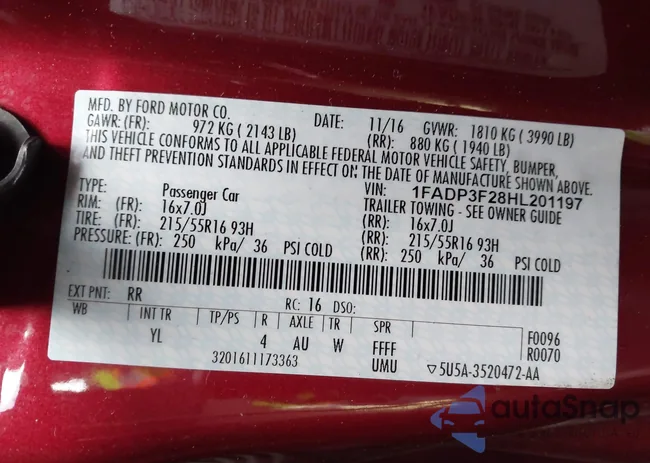 1FADP3F28HL201197: 44159936