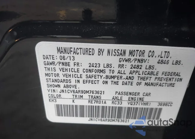 JN1CV6AR9DM763621: 44159980