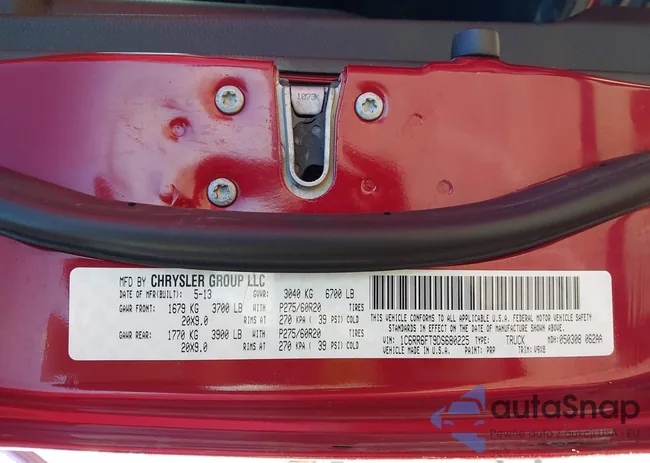 1C6RR6FT9DS680225: 44159981