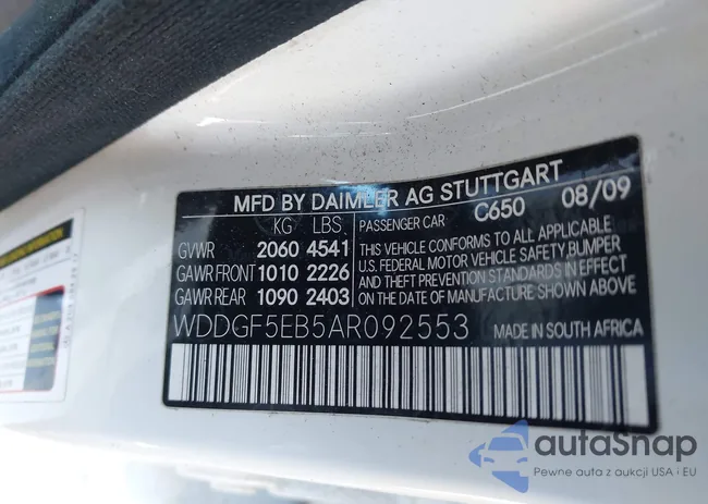 WDDGF5EB5AR092553: 44160009