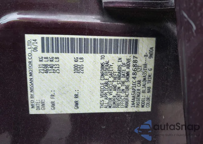 1N4AA5AP1EC486887: 44160015