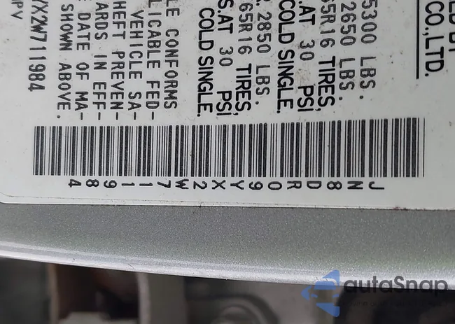 JN8DR09YX2W711984: 44160040