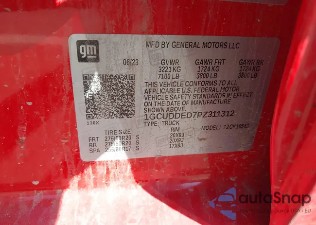 1GCUDDED7PZ311312: 44159217