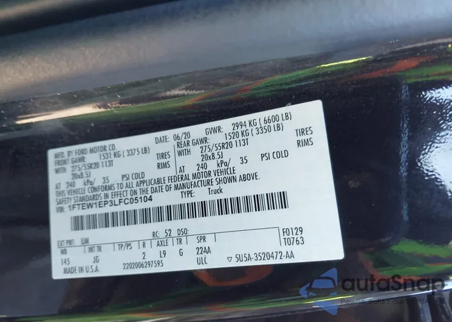 1FTEW1EP3LFC05104: 44159235