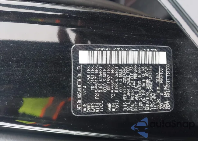 JN8AF5MRXET454548: 44159343